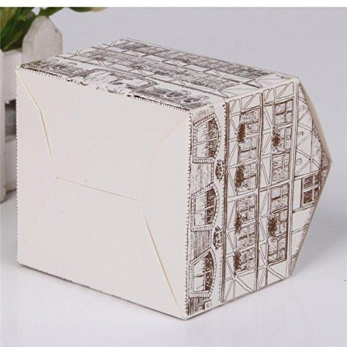 Kitchen - Lightningstore 50 Pieces/set Cute Adorable Fashion Sweet Cookie House Cookie Cake Candy Gift Packing Wrapping Box Container