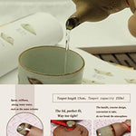 Kitchen - LightningStore Bamboo Flower Pattern Tea Pot Cup Glass Kettle - Made Of Ceramic Clay - A Must Have For Tea Lovers