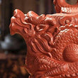 Kitchen - LightningStore Black Red Ancient Antique Kung Fu Black Brown Dragon Tea Pot Cup Kettle - Made Of Clay - A Must Have For Tea Lovers