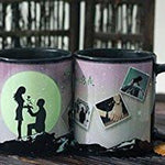 Kitchen - Lightningstore Customizable Glow In The Dark Photo Mug - Your Photo Appears In Hot Water - 16 Template Designs To Choose From - Perfect Gift For Loved Ones (D7)