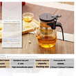 Kitchen - LightningStore Modern High Tech Glass Tea Pot Cup Glass Kettle - Made Of Food Grade PC - A Must Have For Tea Lovers
