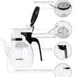 Kitchen - LightningStore Modern High Tech Glass Tea Pot Cup Glass Kettle - Made Of Food Grade PC - A Must Have For Tea Lovers