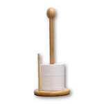 Kitchen - LightningStore Stylish Bamboo Paper Towel Holder - Vertical Pole - Excellent For Using At Home Or Office
