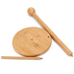 Kitchen - LightningStore Stylish Bamboo Paper Towel Holder - Vertical Pole - Excellent For Using At Home Or Office