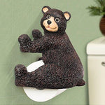 Kitchen - LightningStore Stylish Cute Resin Black Bear Mounted Paper Towel Holder - Excellent For Using At Home Or Office