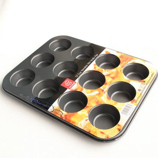 Kitchen - LightningStore Stylish Non-Stick Cupcake Muffin Pancake Bakeware Pan Mold- 12 (Dozen) Cup Capacity - A Must Have For Those Who Love Cooking And Baking