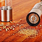Kitchen - Stainless Steel Salt And Pepper Grinder Shaker Mill - 7 Inches - Must Have Item For All Households Kitchens And Restaurant