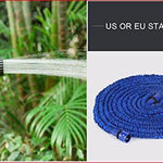 Lawn & Patio - Extensible Magic Flexible Garden Water Hose 100ft For Drip Irrigation Car Watering With Spray Gun Blue As Seen On Tv 2015 Jardin