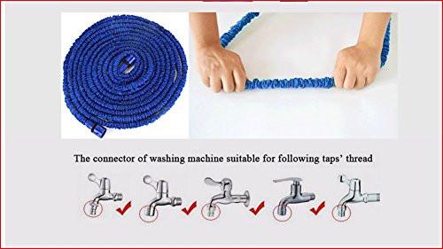 Lawn & Patio - Extensible Magic Flexible Garden Water Hose 100ft For Drip Irrigation Car Watering With Spray Gun Blue As Seen On Tv 2015 Jardin