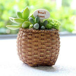 Lawn & Patio - LightningStore Basket Succulent Plants Pot Microlandschaft Personalized Office House Balcony Landscape Pot Creative Decorative Flower Pots