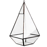 Lawn & Patio - LightningStore Bonsai Modern Glass Geometric Terrarium Pyramid Succulent Box Planter Flower Pot Eco Bottle Miniature Miero Landscape Vivaria Plants Pot