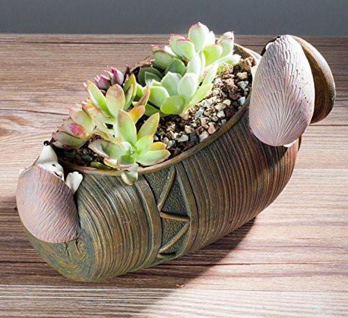 Lawn & Patio - LightningStore Brown Green Bottle Succulent Plants Pot Microlandschaft Personalized Office House Balcony Landscape Pot Creative Decorative Flower Pots