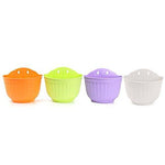Lawn & Patio - LightningStore Colorful Orange Green Purple White Hanging Flower Pot Succulent Plants Pot Microlandschaft Personalized Office House Balcony Landscape Pot Creative Decorative Flower Pots