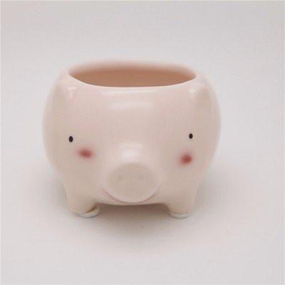 Lawn & Patio - LightningStore Cute Elephant Pig Hedgehog Succulent Plants Pot Microlandschaft Personalized Office House Balcony Landscape Pot Creative Decorative Flower Pots + Mini-Figure Set