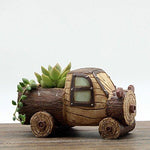 Lawn & Patio - LightningStore Cute Grey Gray Brown Truck Wagon Car Succulent Plants Pot Microlandschaft Personalized Office House Balcony Landscape Pot Creative Decorative Flower Pots