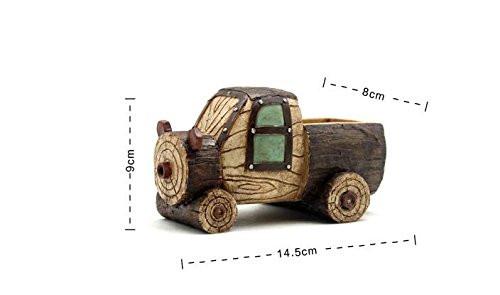Lawn & Patio - LightningStore Cute Grey Gray Brown Truck Wagon Car Succulent Plants Pot Microlandschaft Personalized Office House Balcony Landscape Pot Creative Decorative Flower Pots