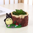 Lawn & Patio - LightningStore Cute Rabbit Tree Bricks Succulent Plants Pot Microlandschaft Personalized Office House Balcony Landscape Pot Creative Decorative Flower Pots