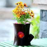 Lawn & Patio - LightningStore Log Squirrel Easy Watering Succulent Plants Pot Microlandschaft Personalized Office House Balcony Landscape Pot Creative Decorative Flower Pots