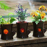 Lawn & Patio - LightningStore Log Squirrel Easy Watering Succulent Plants Pot Microlandschaft Personalized Office House Balcony Landscape Pot Creative Decorative Flower Pots