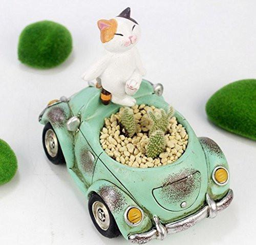 Lawn & Patio - LightningStore Maroon Three Wheel Motorcycle Tricycle Succulent Plants Pot Microlandschaft Personalized Office House Balcony Landscape Pot Creative Decorative Flower Pots