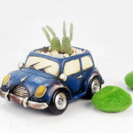 Lawn & Patio - LightningStore Red Bus Succulent Plants Pot Microlandschaft Personalized Office House Balcony Landscape Pot Creative Decorative Flower Pots