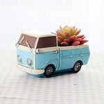 Lawn & Patio - LightningStore Red Bus Succulent Plants Pot Microlandschaft Personalized Office House Balcony Landscape Pot Creative Decorative Flower Pots