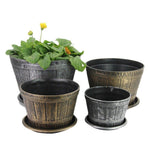 Lawn & Patio - LightningStore Roman Greek Antique Gold Silver Succulent Plants Pot Microlandschaft Personalized Office House Balcony Landscape Pot Creative Decorative Flower Pots