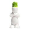 Lawn & Patio - LightningStore White Hip Sitting Standing Bending Akimbo 4 Shapes DIY Mini Novel Bonsai Grass Doll Hair Lazy Man Succulent Plants Pot