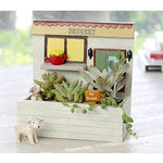 Lawn & Patio - LightningStore Window Succulent Plants Pot Microlandschaft Personalized Office House Balcony Landscape Pot Creative Decorative Flower Pots