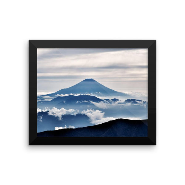 Mountain Peak Clouds Framed Photo Poster Wall Art Decoration Decor For Bedroom Living Room