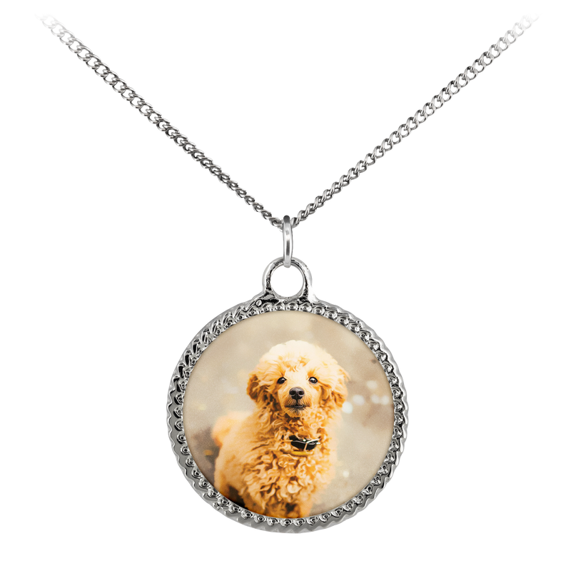 Customizable Poodle Photo Necklace - Create Your Own Personalized Necklace