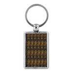 Mayan Aztec Bricks Keychain - Ancient Vintage Jewelry