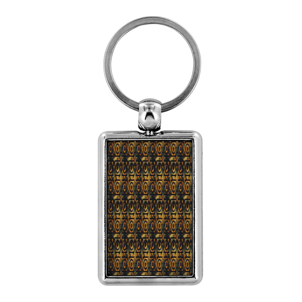 Mayan Aztec Bricks Keychain - Ancient Vintage Jewelry