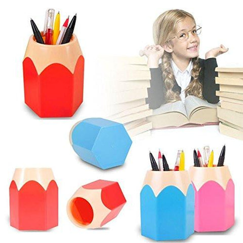 Office Product - Blue Pink Desk Pen Pencil Makeup Brush Organizer - Excellent For Keeping Your Table Organized - Decorate Your Room With This Stylish Accessory
