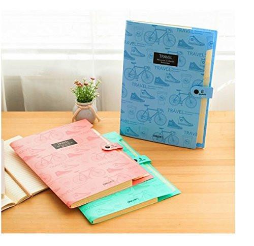 Office Product - Cool Elegant Cute Orange Green Blue File Folders - Expanding File Folders - Has Eight Pockets - Excellent Deal - Claim Yours Now