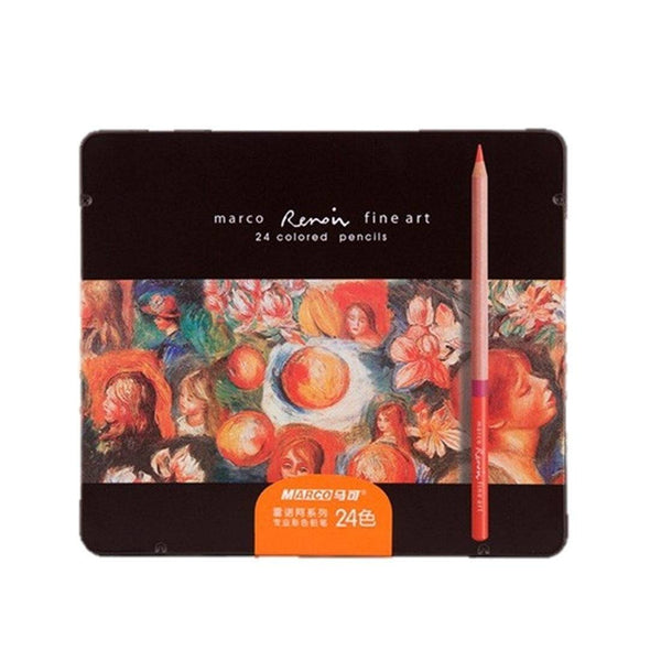 Office Product - Marco Colored Pencils- Colored Pencils 24 -Colored Pencils 24 Count - Colored Pencils In Bulk - Colored Pencils Classpack -Colored Pencils Earth- Colored Pencils Tin