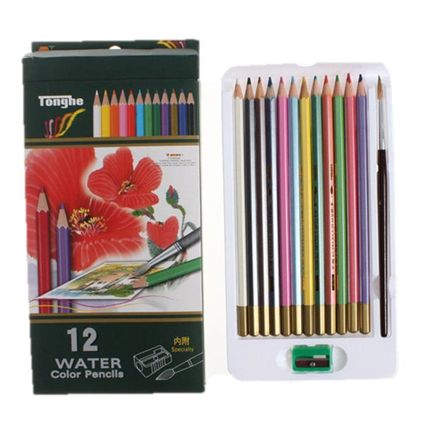 Office Product - Tonghe Watercolor Painting Colored Pencils- Colored Pencils 12 -Colored Pencils 12 Count- Special Price- Colored Pencils In Bulk- Colored Pencils Classpack