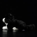 ตุ๊กตาแมวสีดำขาวน่ารักนอนหลับจาก LightningStore ของเล่นตุ๊กตาสัตว์นุ่มนิ่มเหมือนจริง ของขวัญสำหรับเด็ก