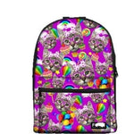 PC Accessory - LightningStore Cute Children Colorful Purple Cat Pattern School Bags Kindergarten Girls Boys Kid Backpack Cartoon Toys Fashion 3D Animal Schoolbag Casual Kids Shoulder Book Bag Mochila Escolar