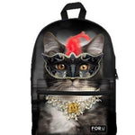 PC Accessory - LightningStore Cute Children Masquerade Phatom Cat Wearing Mask School Bags Kindergarten Girls Boys Kid Backpack Cartoon Toys Fashion 3D Animal Schoolbag Casual Kids Shoulder Book Bag Mochila Escolar