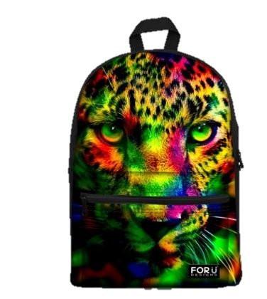 LightningStore Cute Children Rainbow Jaguar Leopard Cheetah School Bag