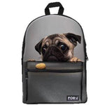 PC Accessory - LightningStore Cute Children Shy Bulldog Puppy School Bags Backpack