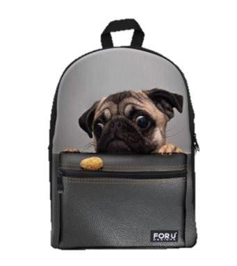 PC Accessory - LightningStore Cute Children Shy Bulldog Puppy School Bags Backpack