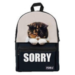 PC Accessory - LightningStore Super Cute Children Sorry Cat School Bags Kindergarten Girls Boys Kid Backpack Cartoon Toys Fashion 3D Animal Schoolbag Casual Kids Shoulder Book Bag Mochila Escolar