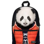 PC Accessory - LightningStoreCute Children Hip Panda Wearing Orange Sweater Jacket School Bags Backpack
