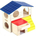 Pet Products - Cute Adorable Brown Blue Red Yellow Hamster Rat Guinea Pig Home - Excellent For Putting Inside The Cage - Decorate And Personalize Your Pet's House With This Lovely Accessory
