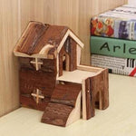 Pet Products - Cute Adorable Brown Church Hamster Rat Guinea Pig Home - Excellent For Putting Inside The Cage - Decorate And Personalize Your Pet's House With This Lovely Accessory - A Must Have For All Pet Lovers