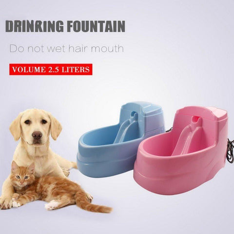 Pet Products - LightningStore 2.5 Liter Pet Dog Cat Animal Feeder Fountain Bowl - Automatic Water Dispenser - Excellent For Your Pets