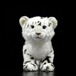 New Release!! LightningStore Cute Black and White Snow Leopard Doll Realistic Looking Stuffed Animal Plush Toys Plushie Children's Gifts Animals