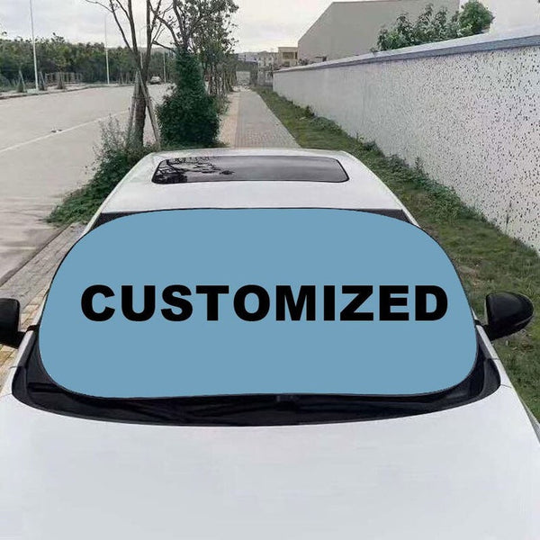Custom Car Sun Shade – Personalized Photo Windshield Sunshade, Logo, Image or Text Sun Vizor – Customizable Vehicle Shade - Car Lover Gift